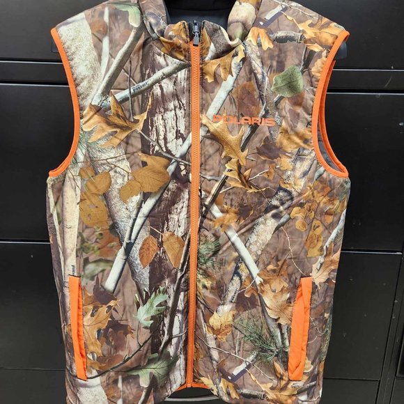 Polaris Men's Reversible Revolve Vest, Polaris Pursuit Camo/Orange/Gray - Picture 1 of 12